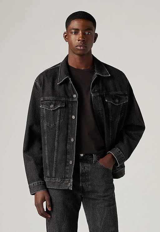 Men's Stylish Black/Blue Denim Jacket for Winter Latest Casual Biker Riding Wear Trendy Upper Jeans Look Outfit