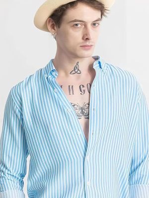 Men's Cotton Casual Printed Striped Stylish Latest T-Shirt for Men