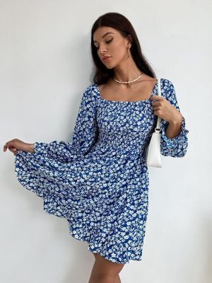 Women Casual Regular Sleeves Crepe Printed Fit and Flare Dress