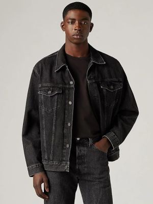 Men's Stylish Black/Blue Denim Jacket for Winter Latest Casual Biker Riding Wear Trendy Upper Jeans Look Outfit