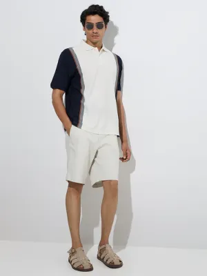 Casuals Off-White Relaxed-Fit Cotton-Blend Polo T-Shirt
