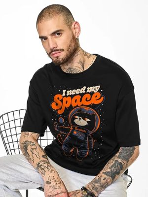 Half Sleeve Oversized Cottonblend Round Neck Drop Shoulder Printed Men's T-Shirt