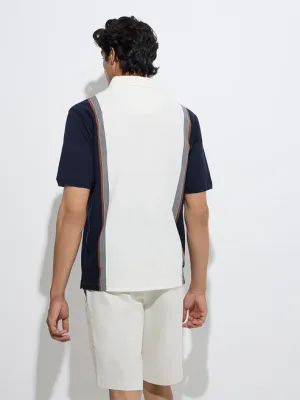 Casuals Off-White Relaxed-Fit Cotton-Blend Polo T-Shirt