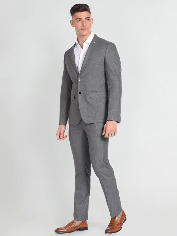 Product Men's Polyester Single Breasted Business Suit Pants Set Image