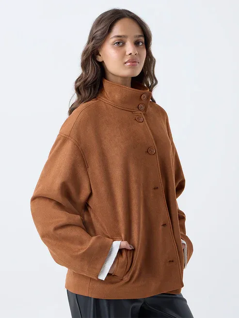 Product Tan Suede Jacket Image