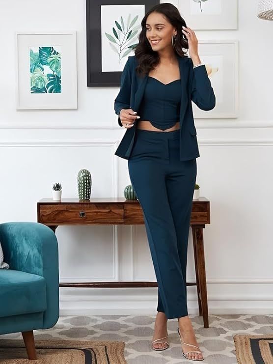 Product Western Cord Set for Women, Professional Women's 3-Piece Business Suit Set Image